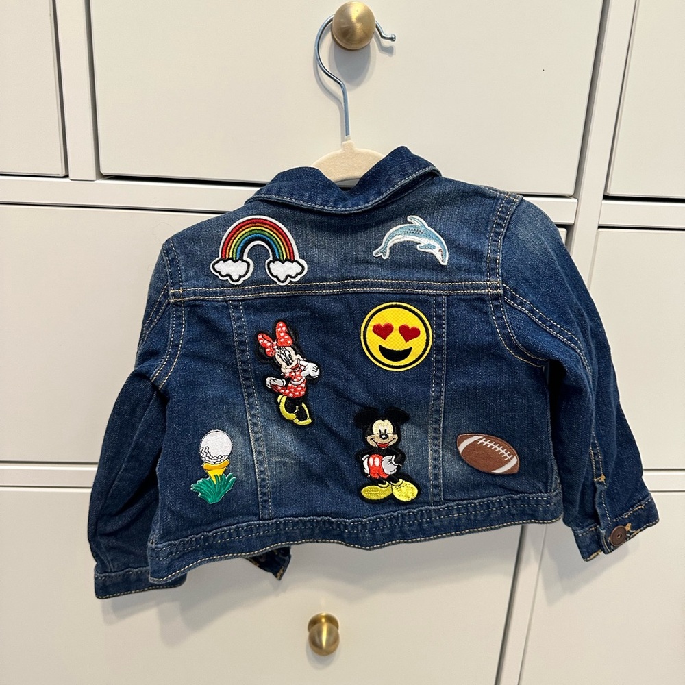 Simple Kids Blue Jean Jacket with Fun Patches